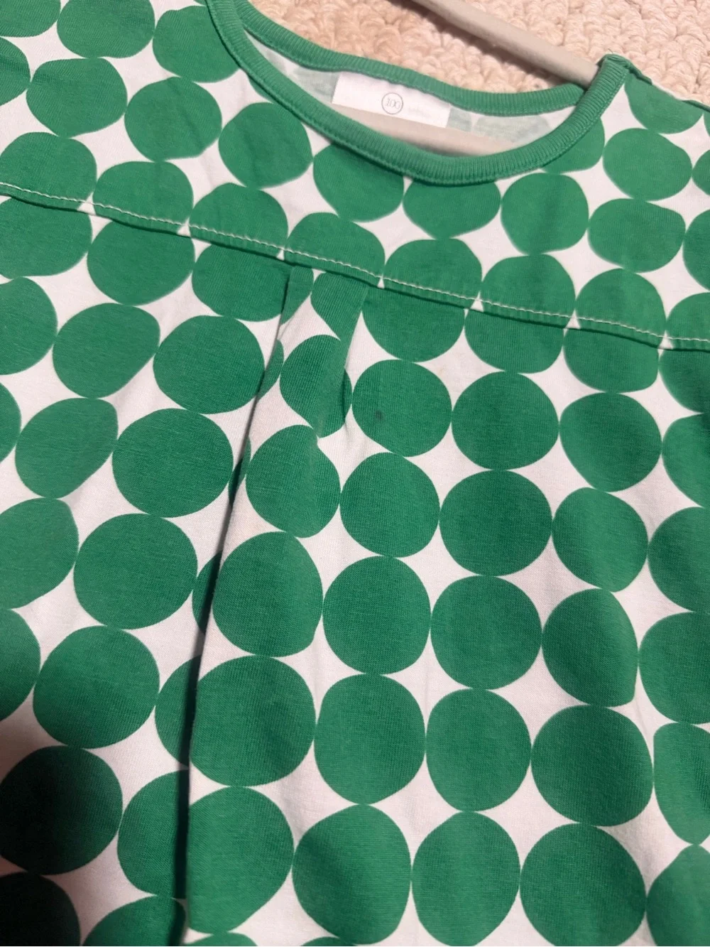 Hannah Andersson Kids Green Dot Dress